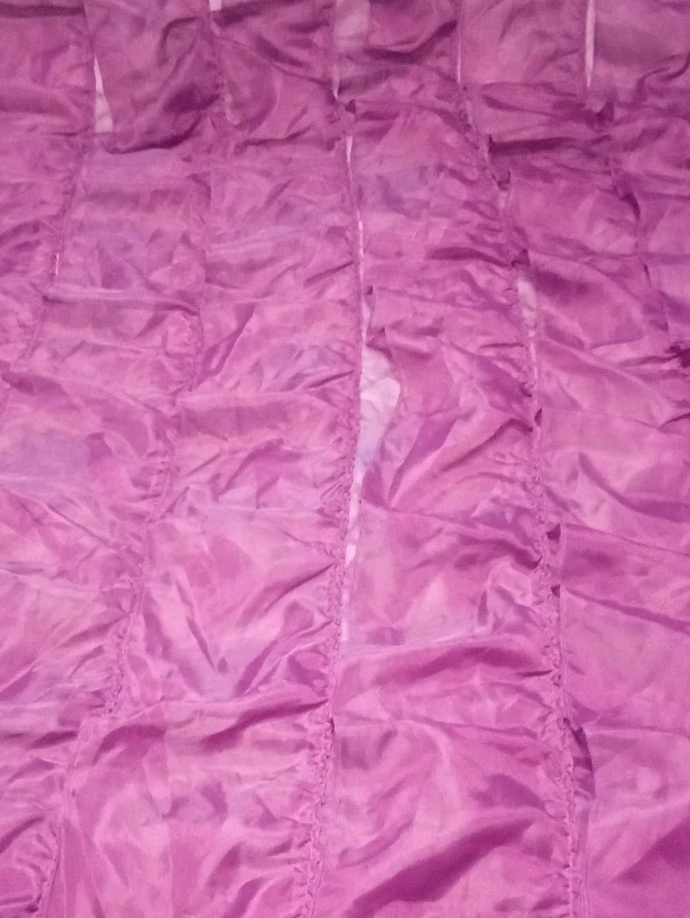* Ruffled Shower Curtain in Deep Plum